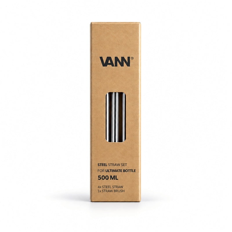 Stainless steel straw set - Ultimate Bottle 500ml