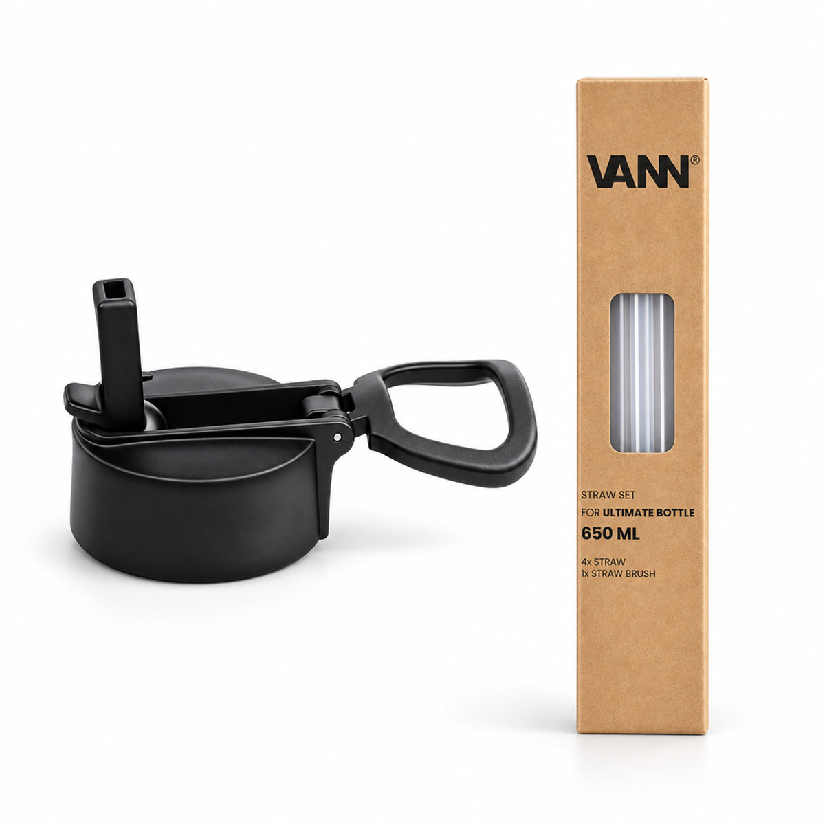 VANN Dop met tuit V1 met rietjes Ultimate Bottle - 650 ML