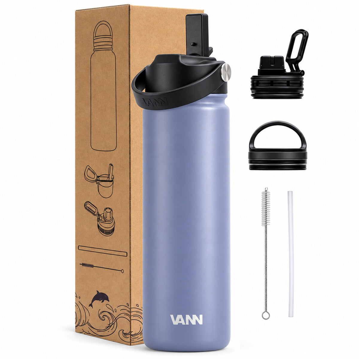 VANN Ultimate Bottle 650 ml - Lavender grey