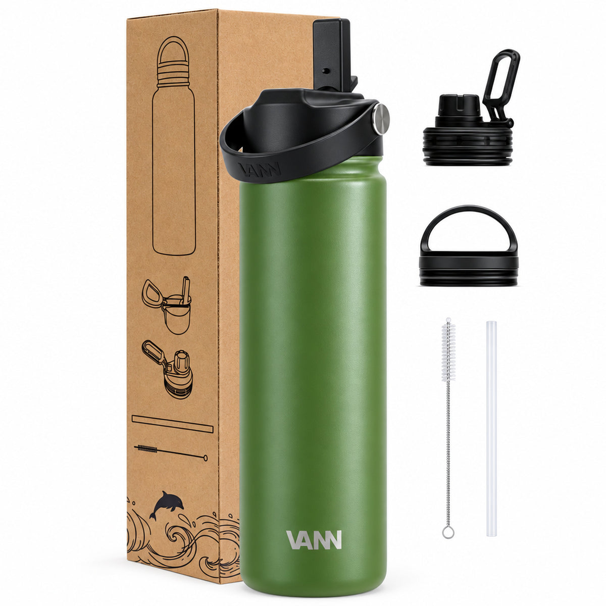 VANN Ultimate Bottle 650 ml - Highland Green