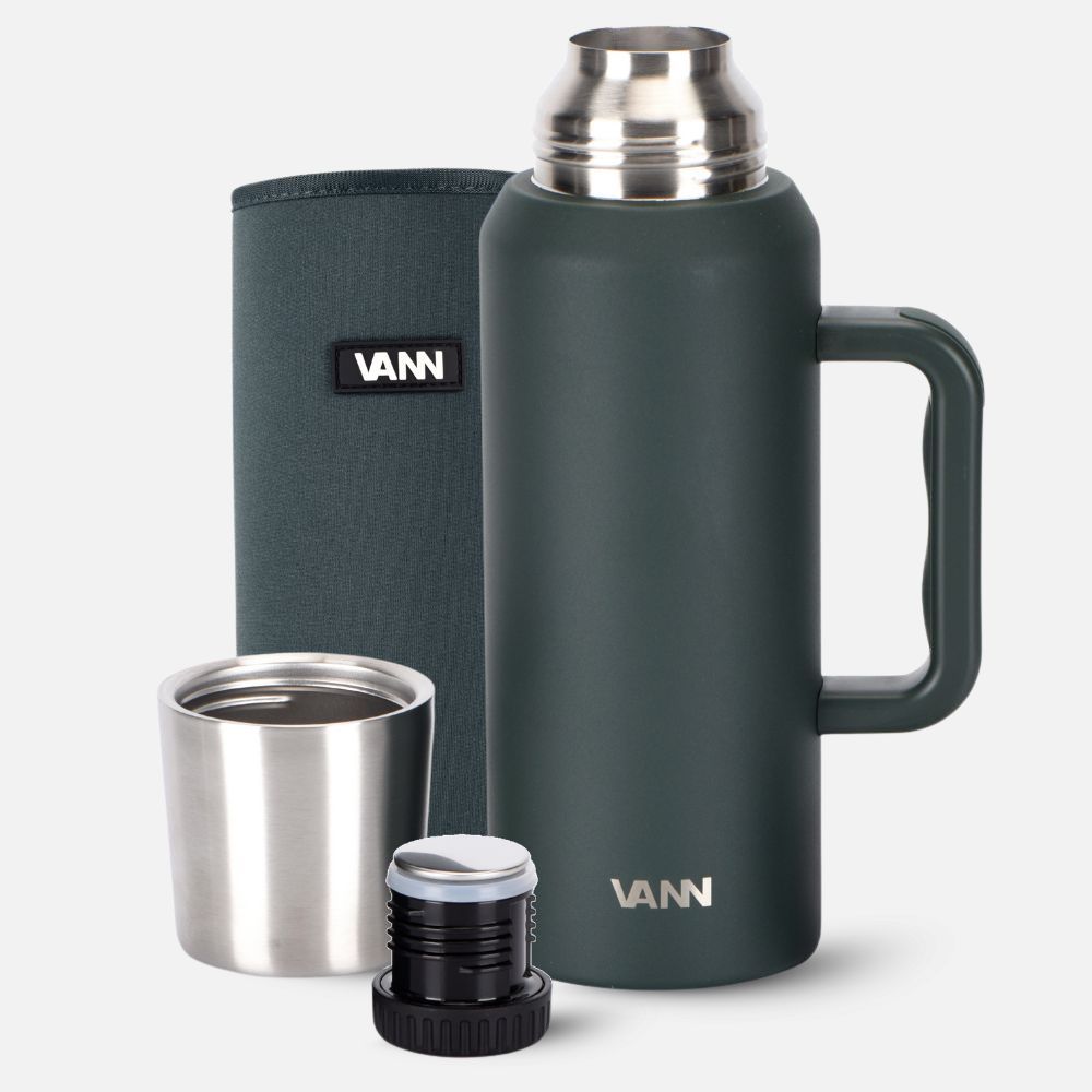 Stainless Steel Thermos 1.2 L | 24h Hot, 36h Cold | VANN