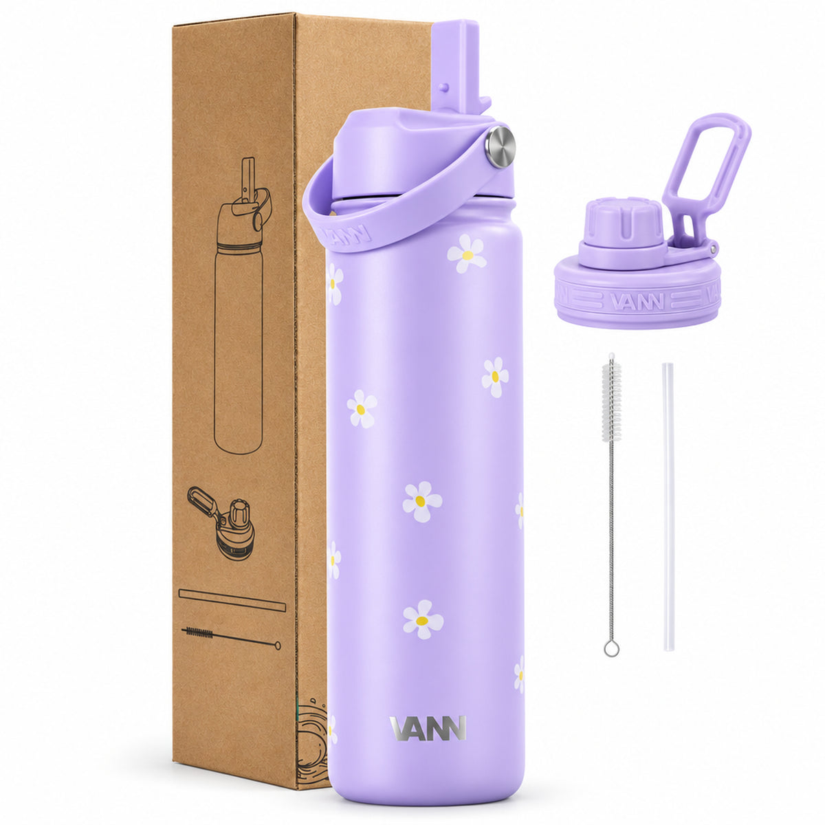 VANN Flower Bottle - Lila Flowers