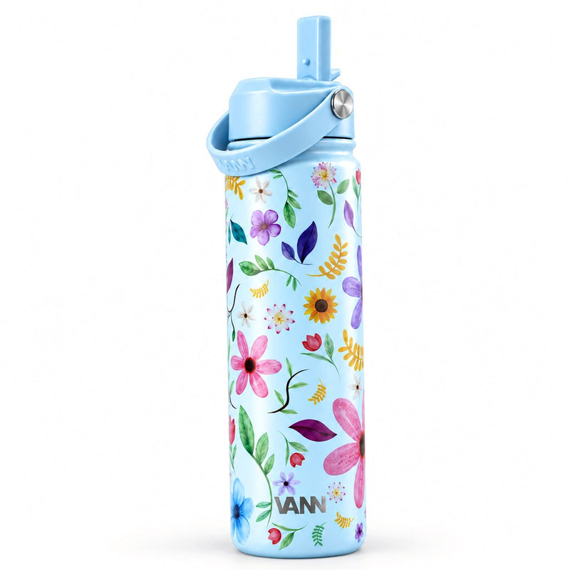 Flower Bottle™ 650 ml / Blue Flowers