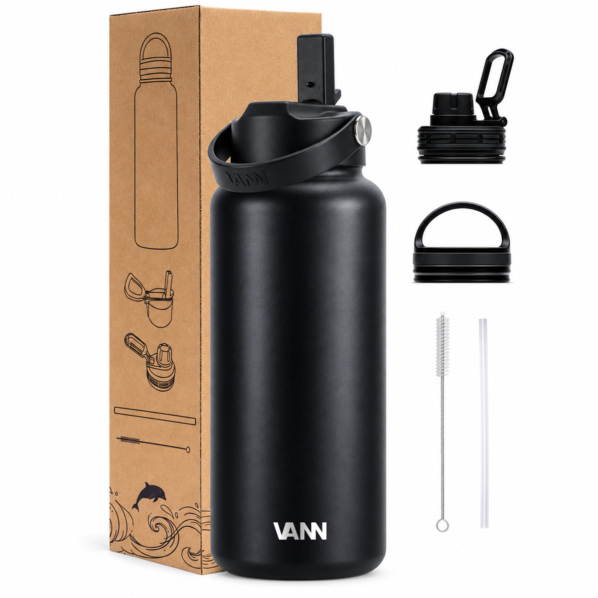 VANN Ultimate Bottle 1 liter - Black