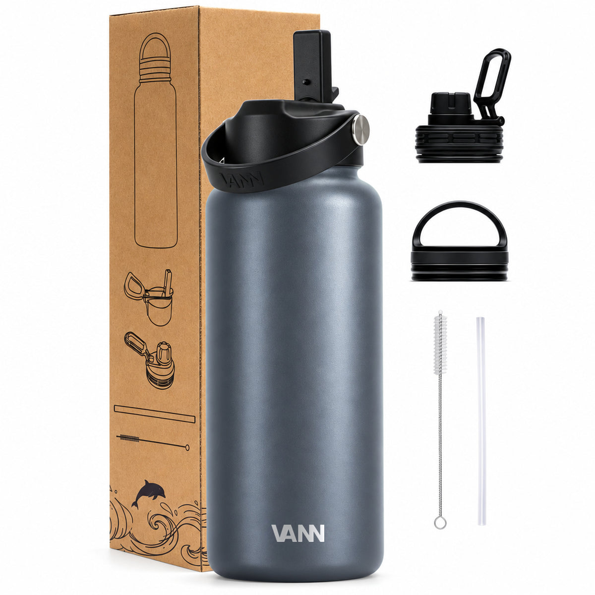 VANN Ultimate Bottle 1 liter - Graphite