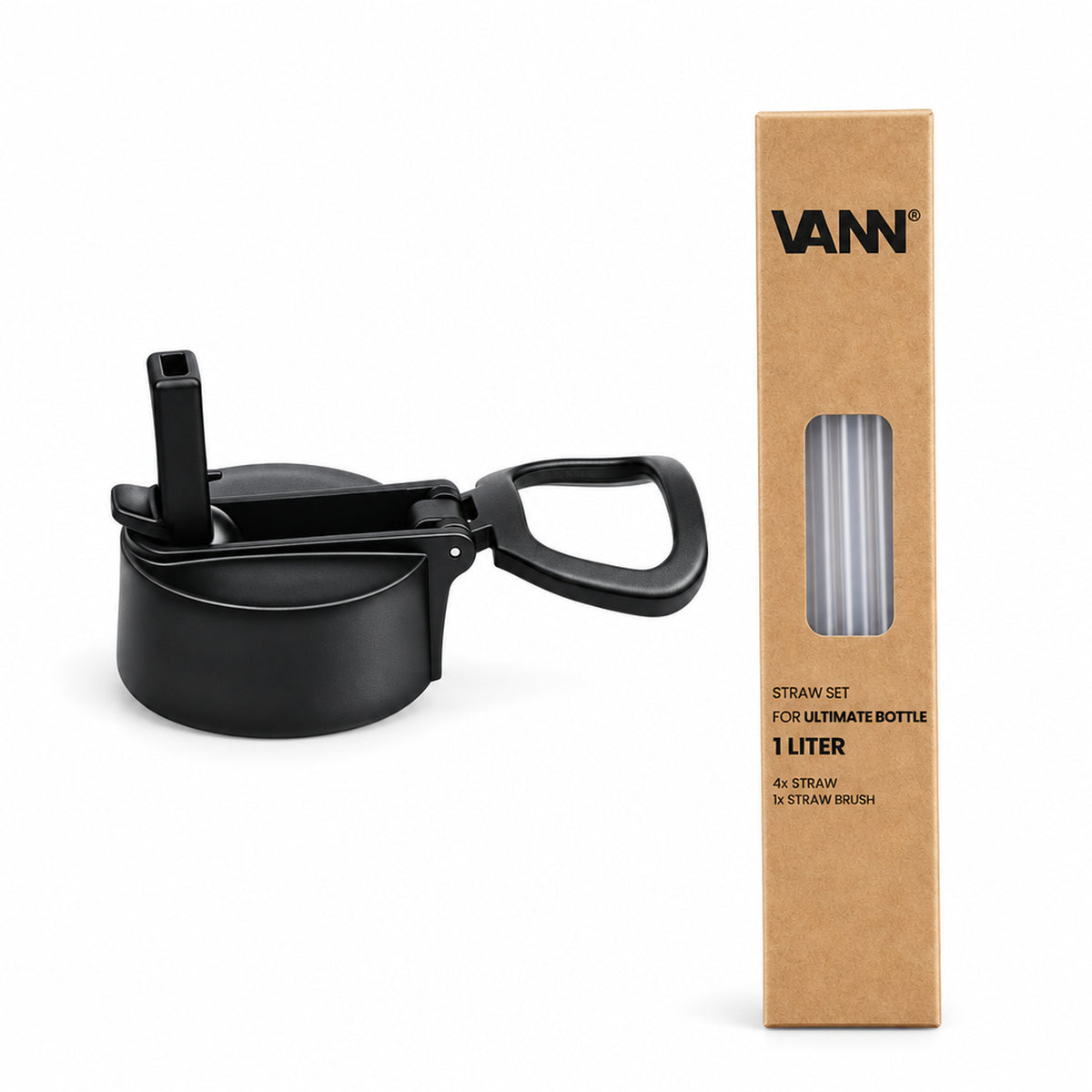 VANN Dop met tuit V1 met rietjes - productfoto op witte achtergrond