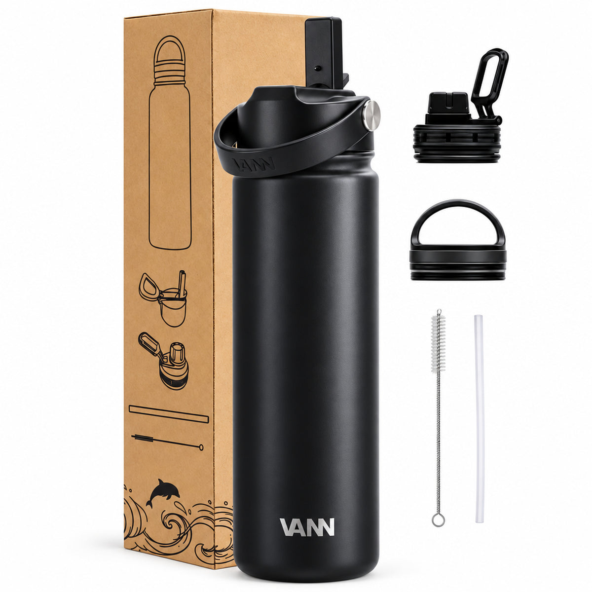 VANN Ultimate Bottle 650 ml - Black