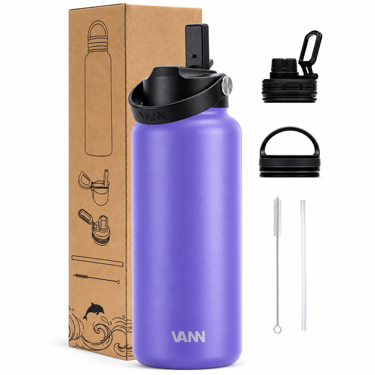 VANN Ultimate Bottle 1 liter - Monarch Violet