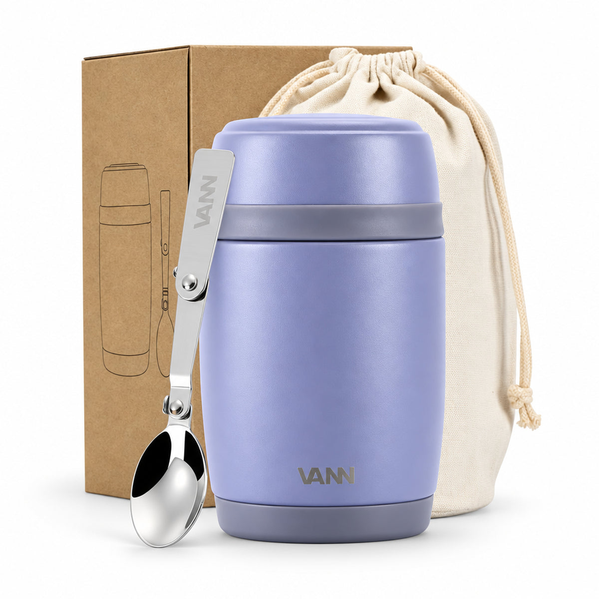 VANN Lunchpot - Lavender grey