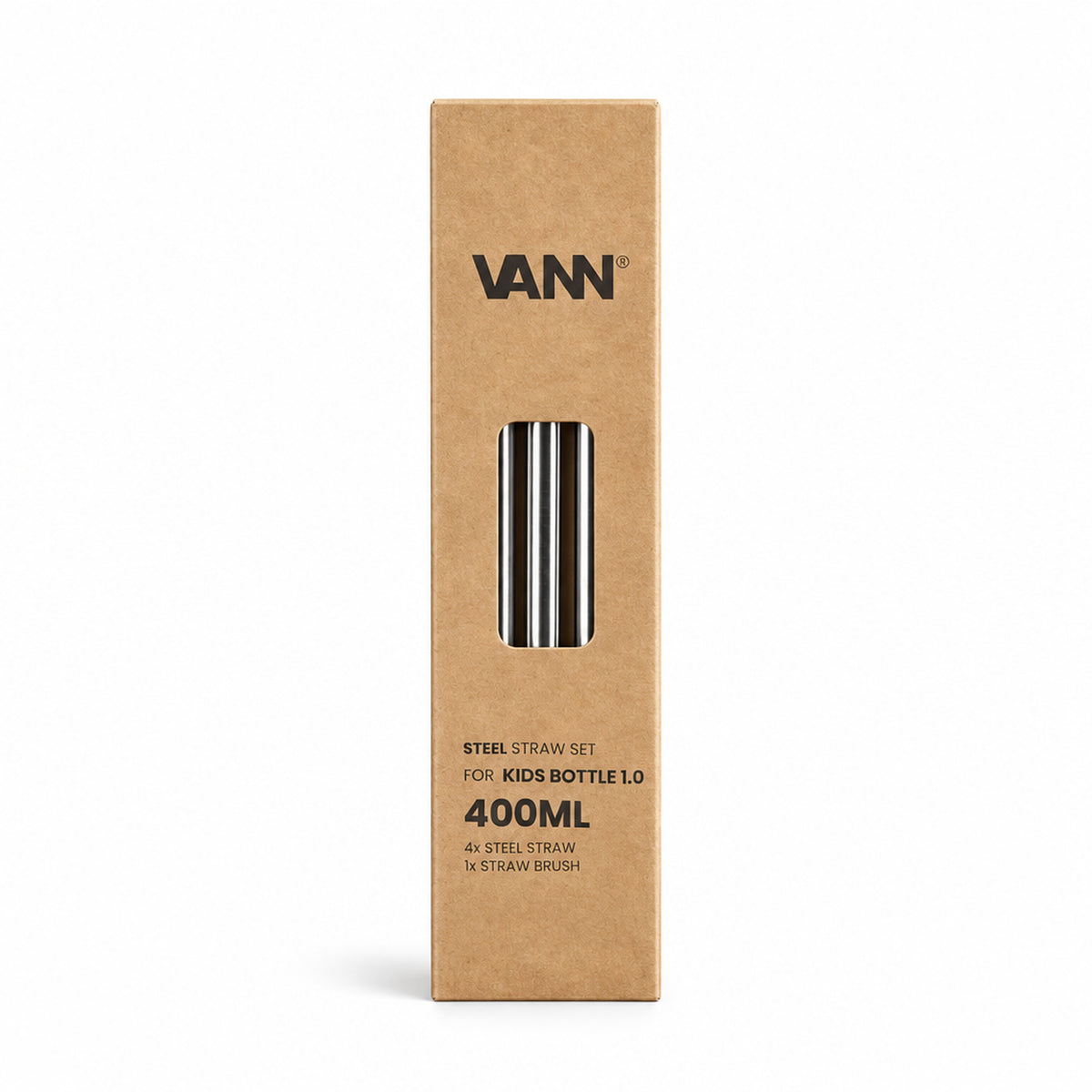 VANN RVS rietjesset Kids Bottle - productfoto op witte achtergrond